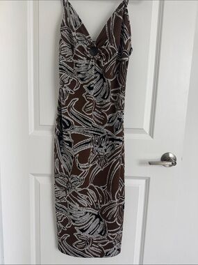 knee length dresses for ladies Brisbane Asymmetrical Floral Midi Dress